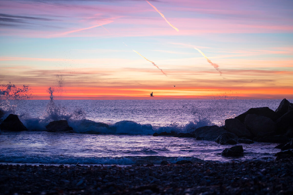 Lever de soleil sur Villeneuve Loubet 1