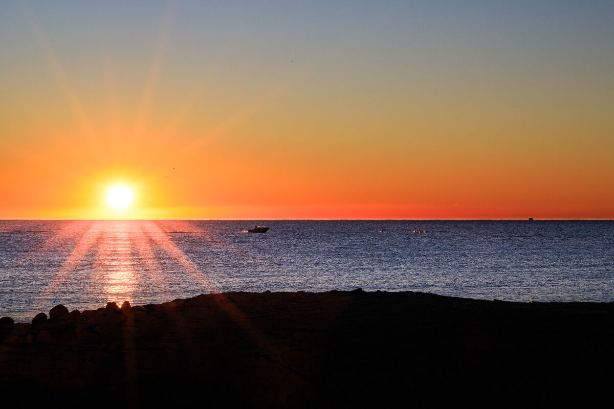 Lever de soleil sur Villeneuve Loubet plage 8696